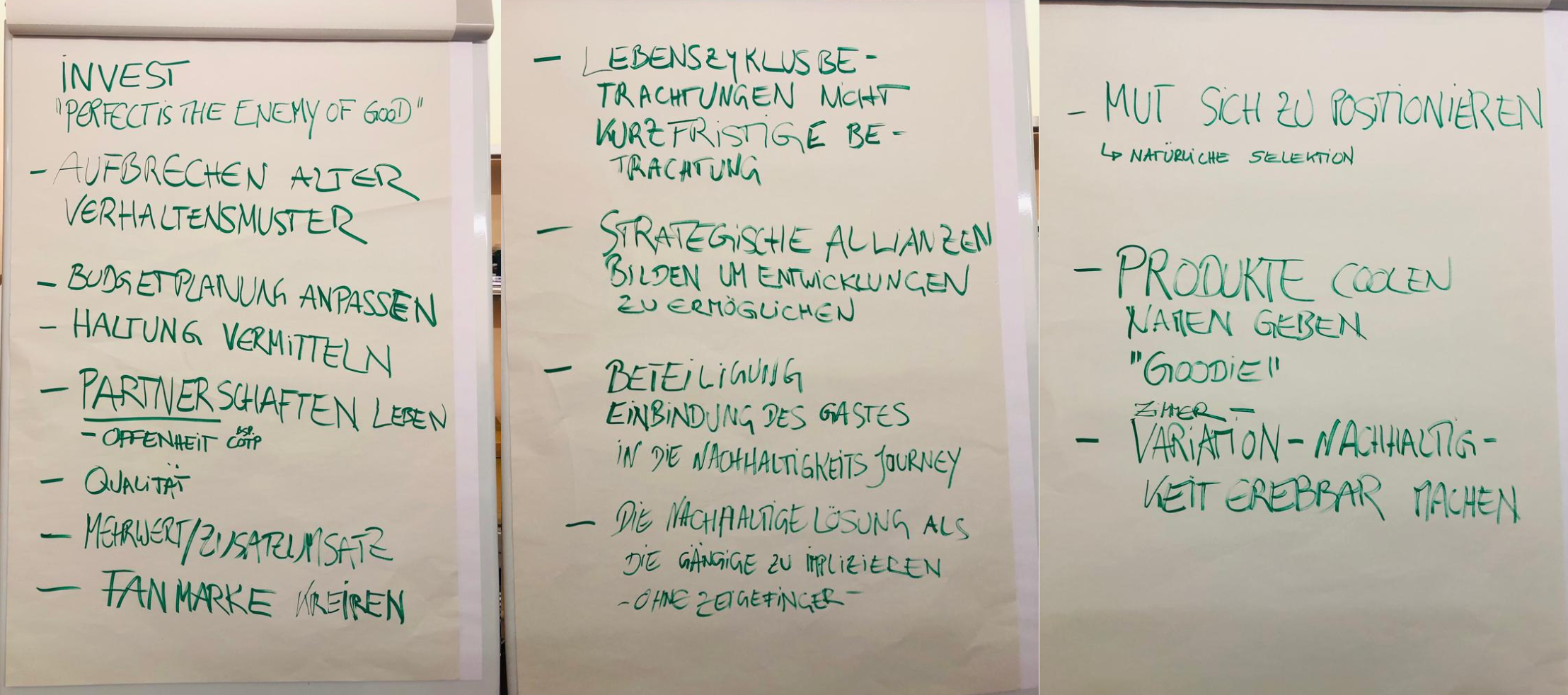 Notizen auf Whiteboard