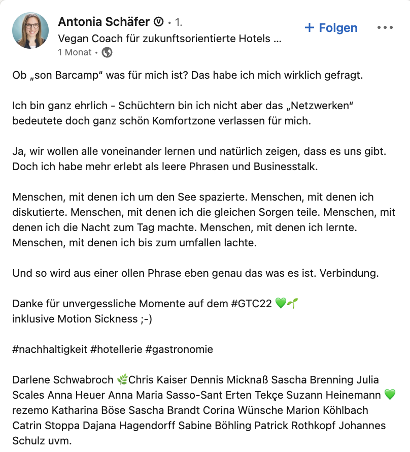 Social Media Post Antonia Schäfer